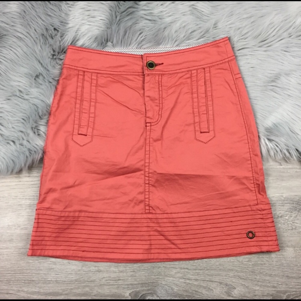Anthropologie coral skirt